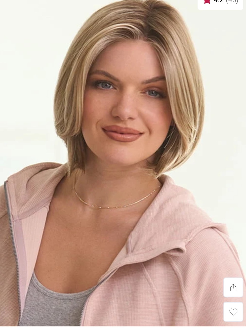 NWT Jon Renau Kristi wig shaded pralines & cream hand tied synthetic bob wig